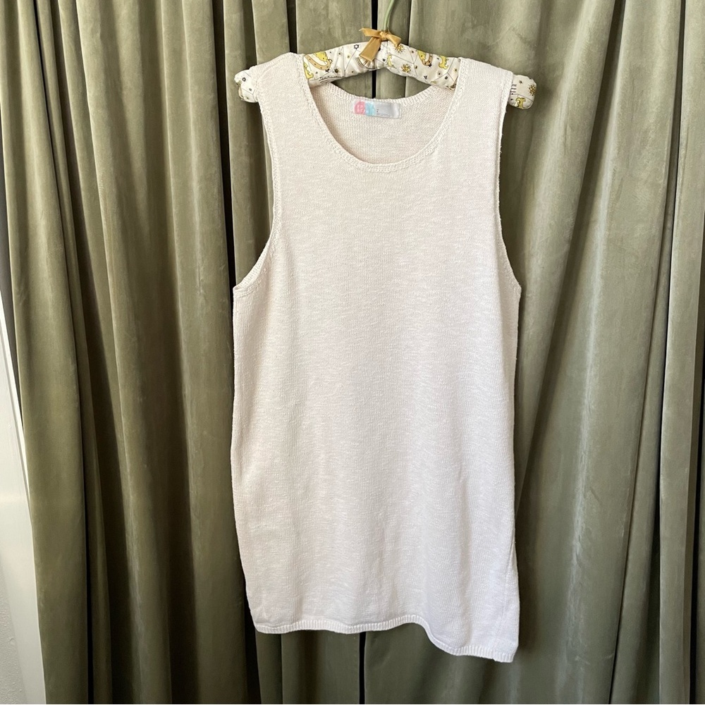 Free People Linen Blend Sweatervest Tunic